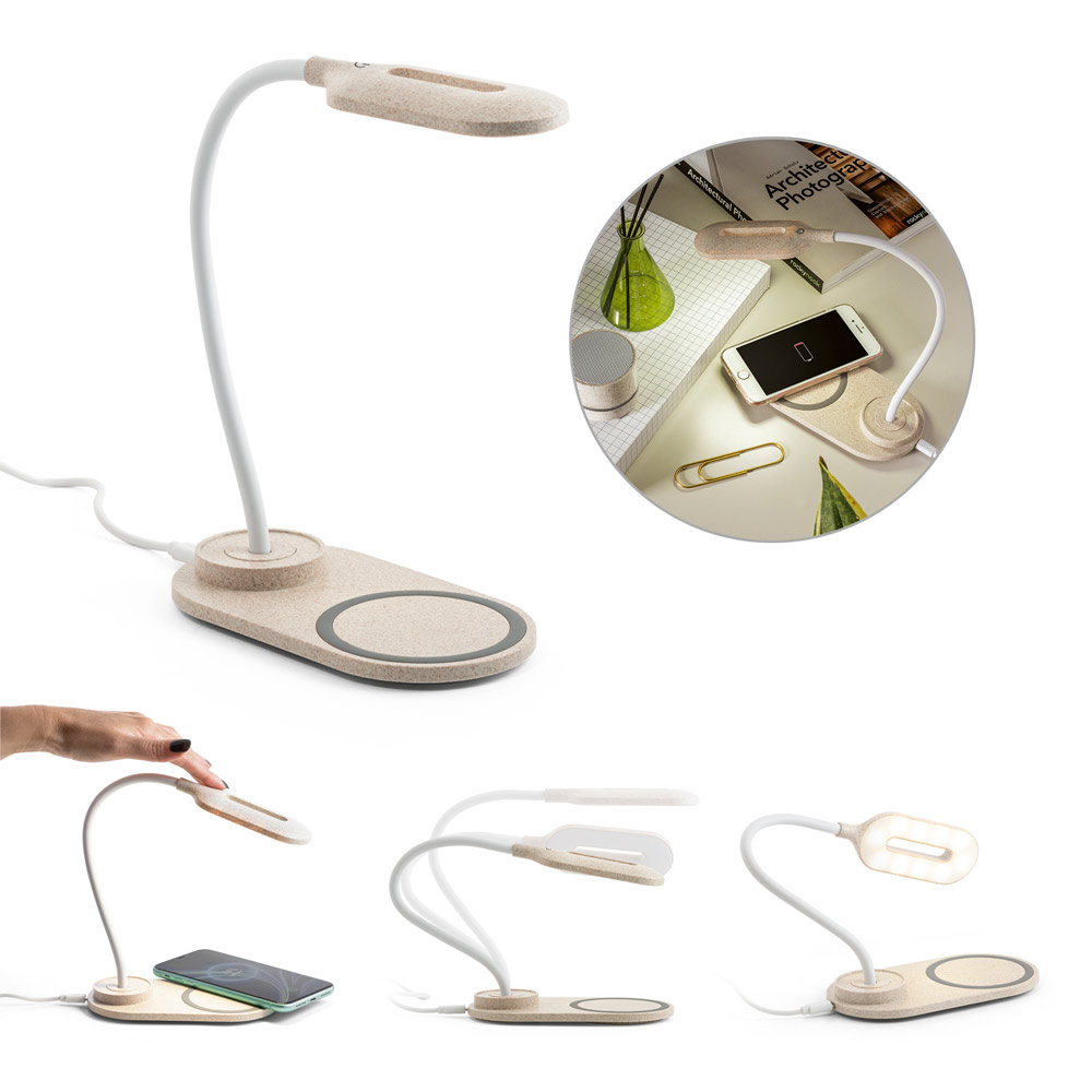 Luminária de Mesa personalizada com carregador wireless